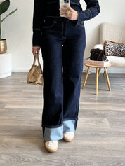 Wide Leg Jeans 3803 | Blauw