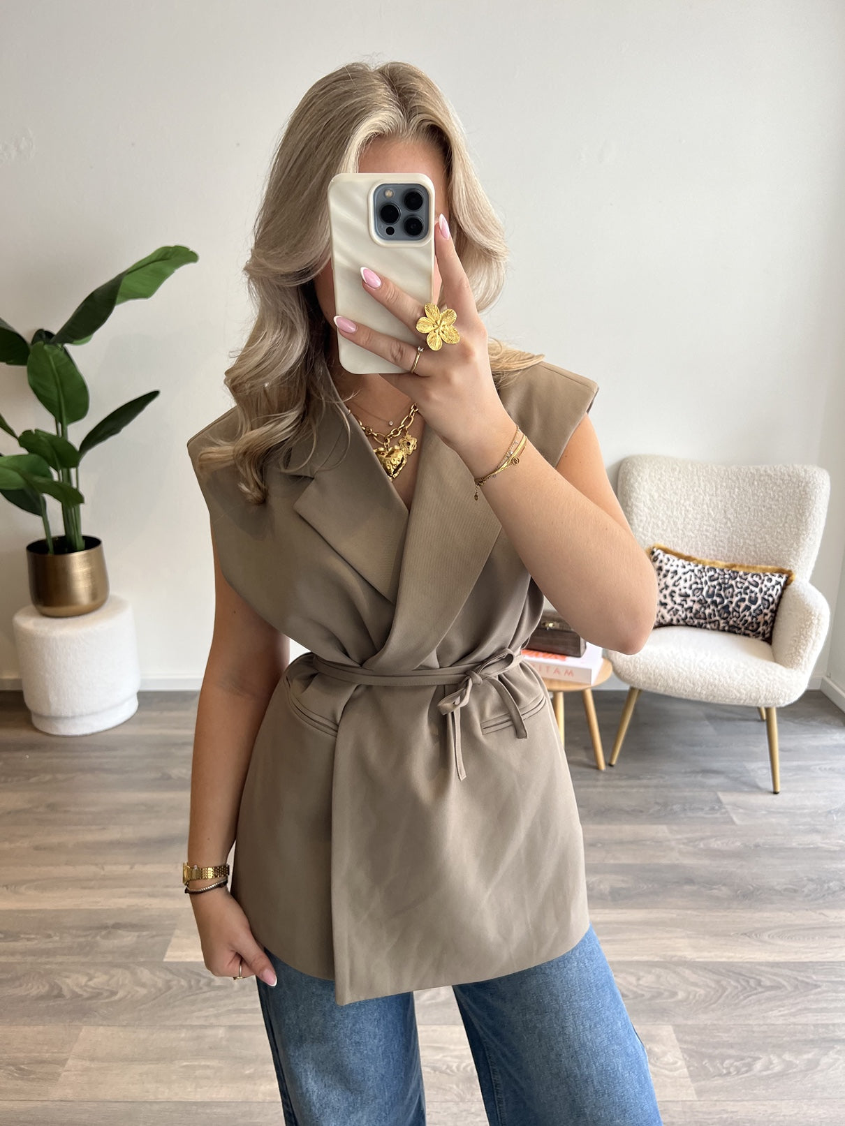 Tess Gilet | Beige