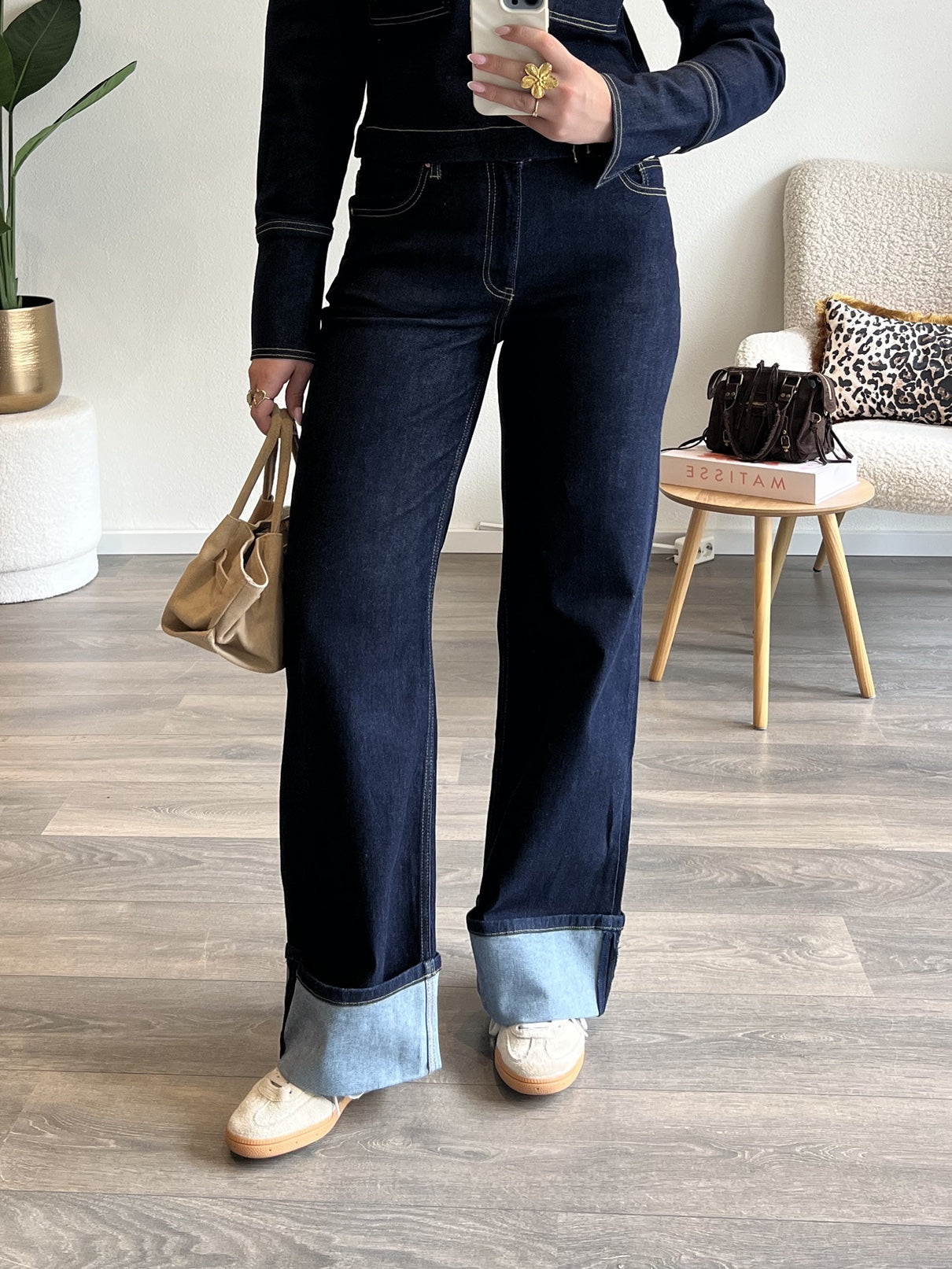 Wide Leg Jeans 3803 | Blauw
