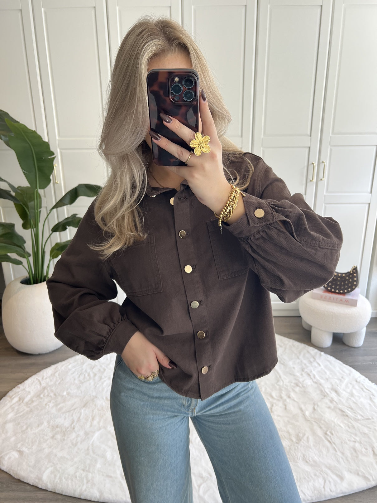 Denim Blouse Demi | Choco