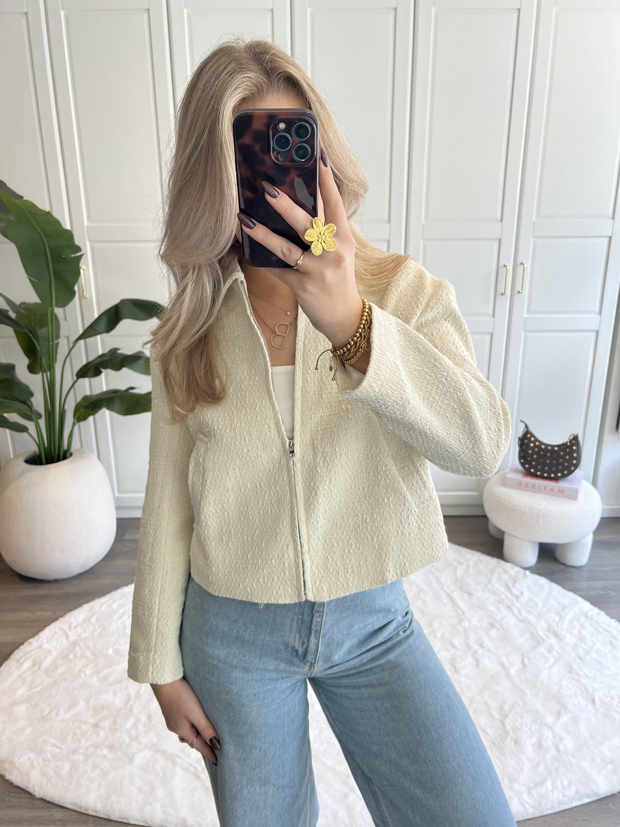 Tweed Jasje Sara | Ecru