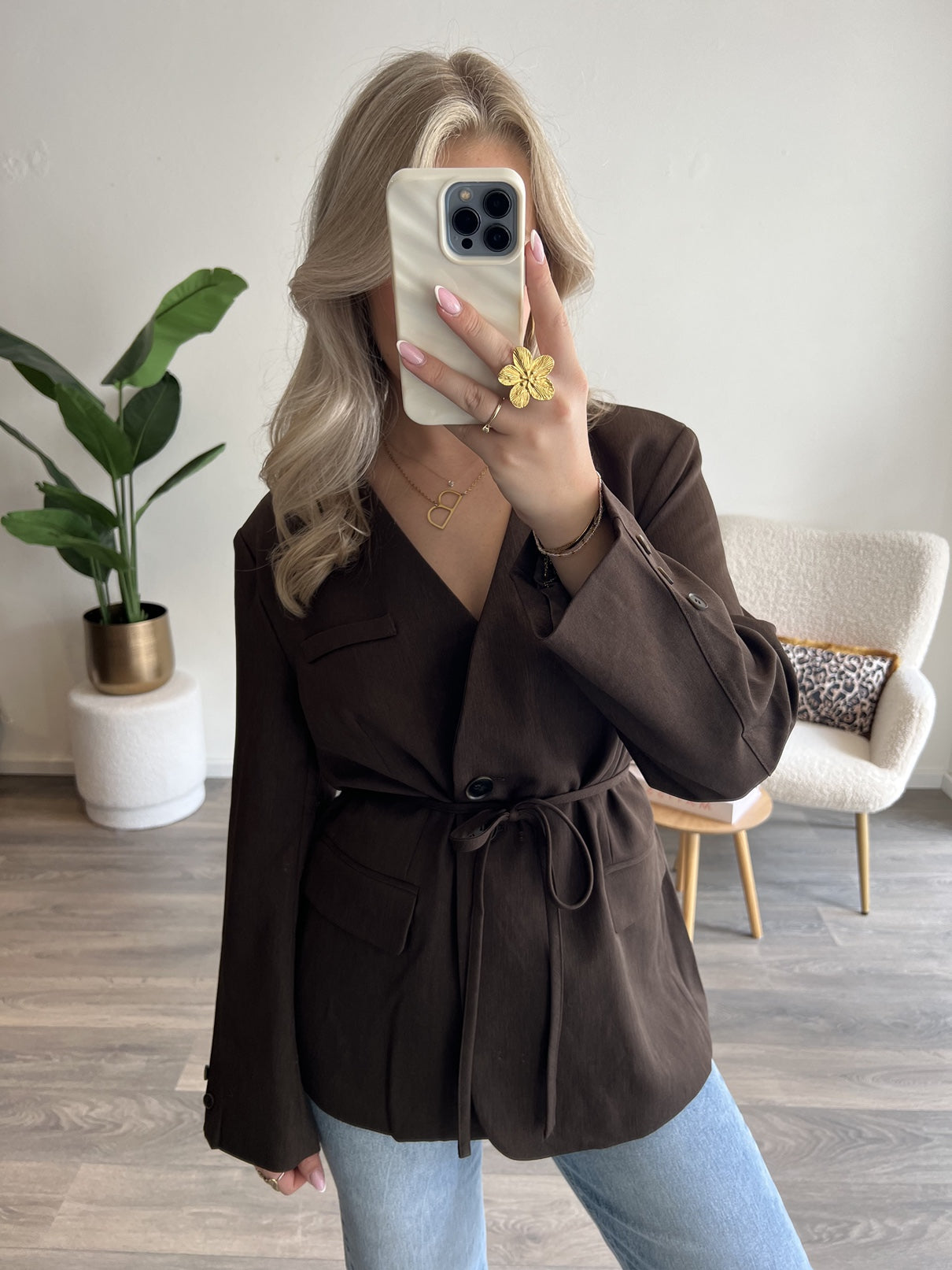 Fitted Tess Blazer | Choco