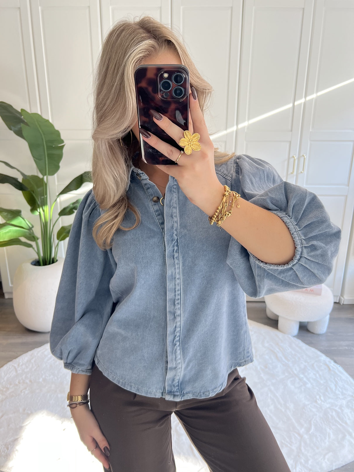 Denim Blouse Lotte | Blauw