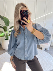 Denim Blouse Lotte | Blauw