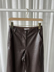 Leather Look Pantalon Pien | Choco