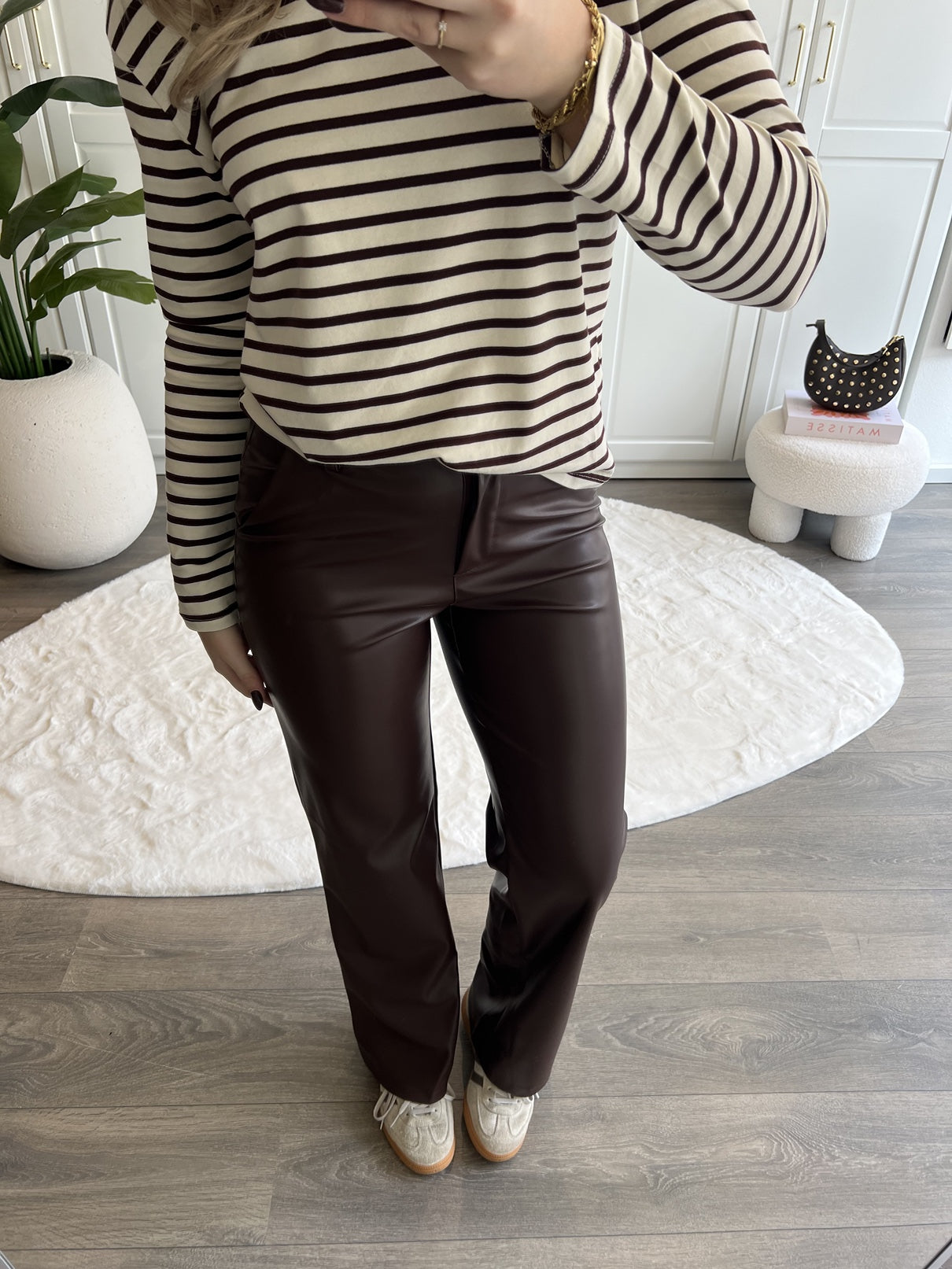 Pantalon Livia Leather | Choco