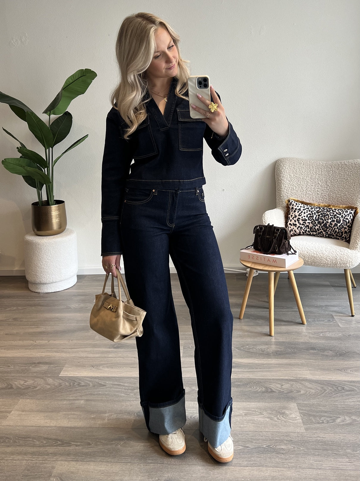 Wide Leg Jeans 3803 | Blauw