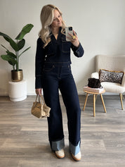 Wide Leg Jeans 3803 | Blauw
