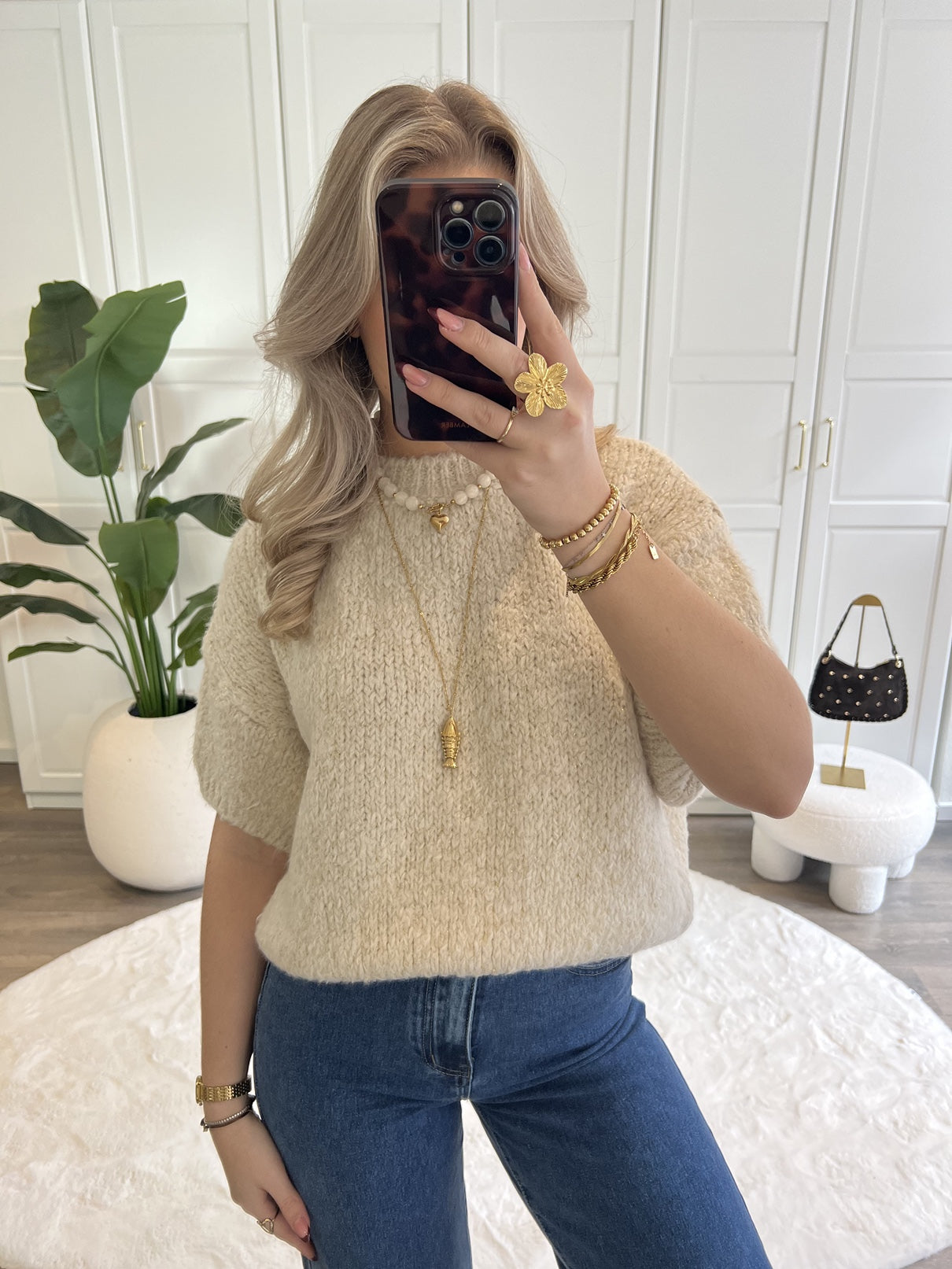 Trui Bella Glitter | Ecru