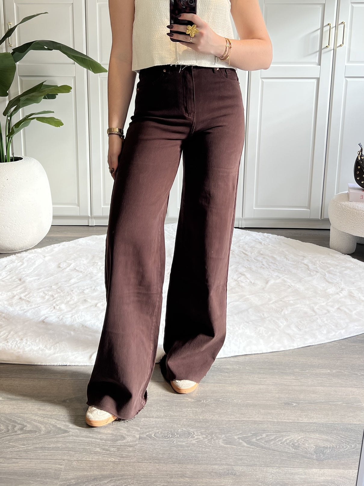 Tall Wide Leg Jeans 9131 | Choco