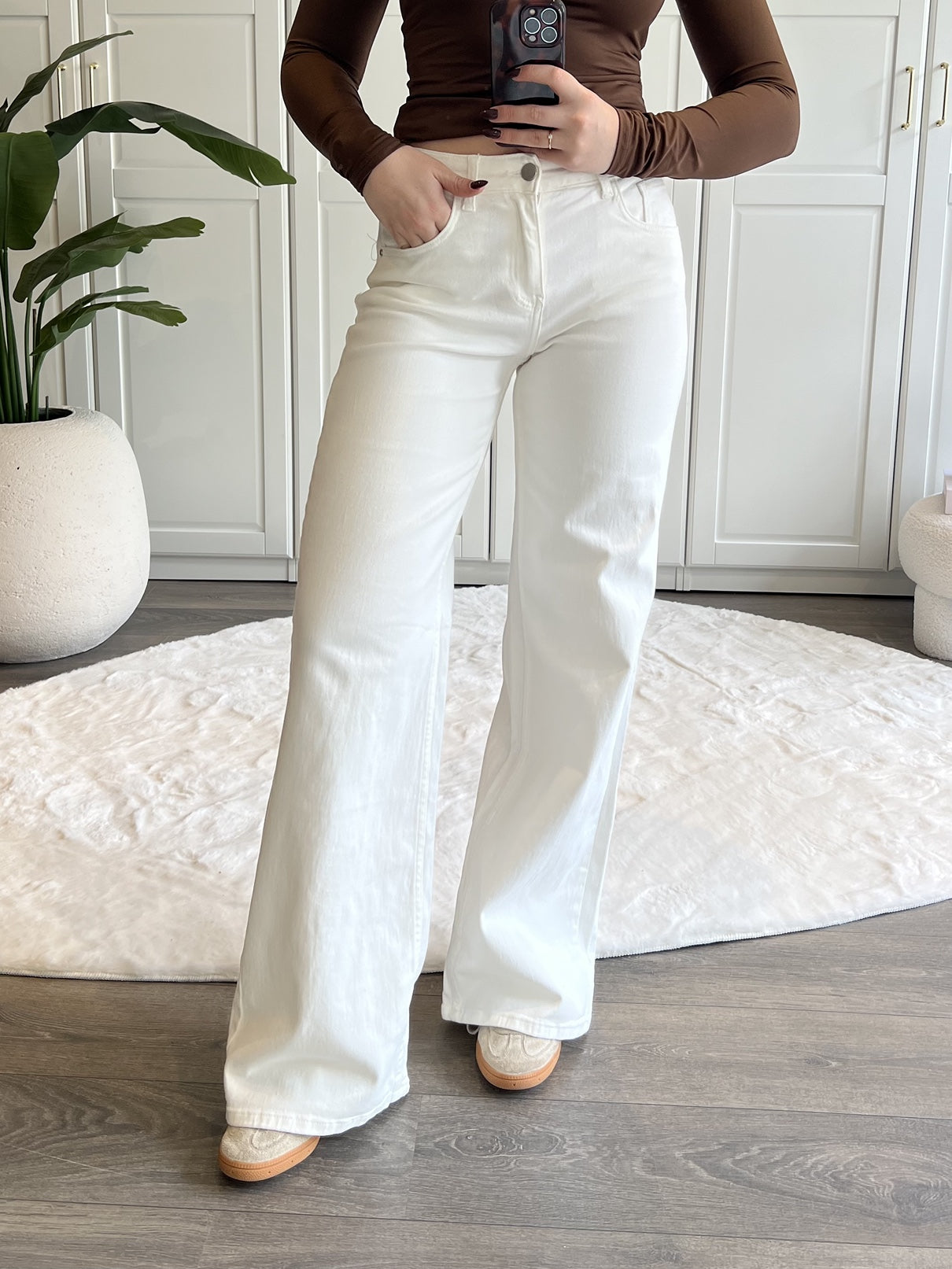 Midwaist Tall Wide Leg Jeans 3066 | Wit