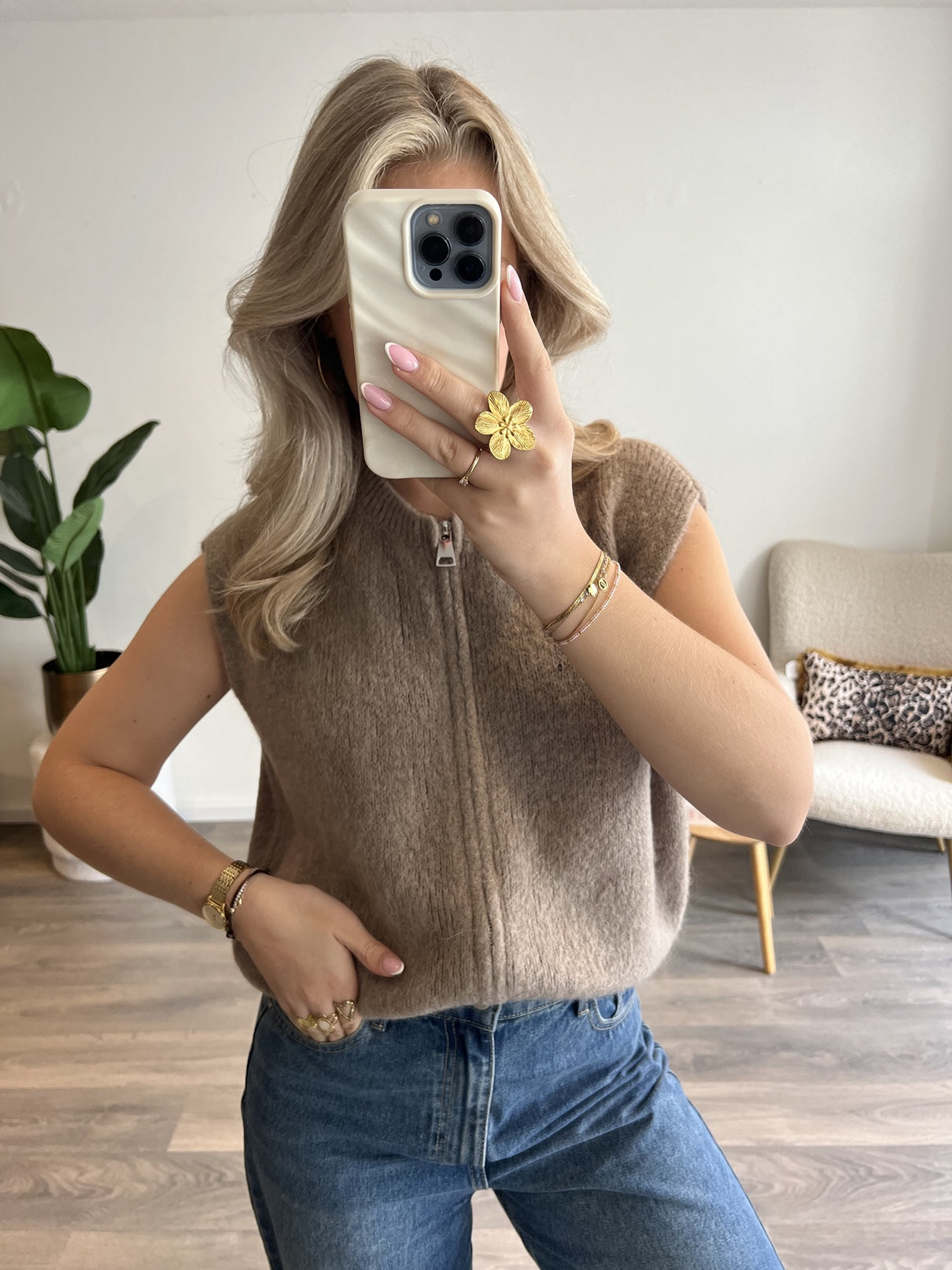 Zip Spencer Fay | Beige