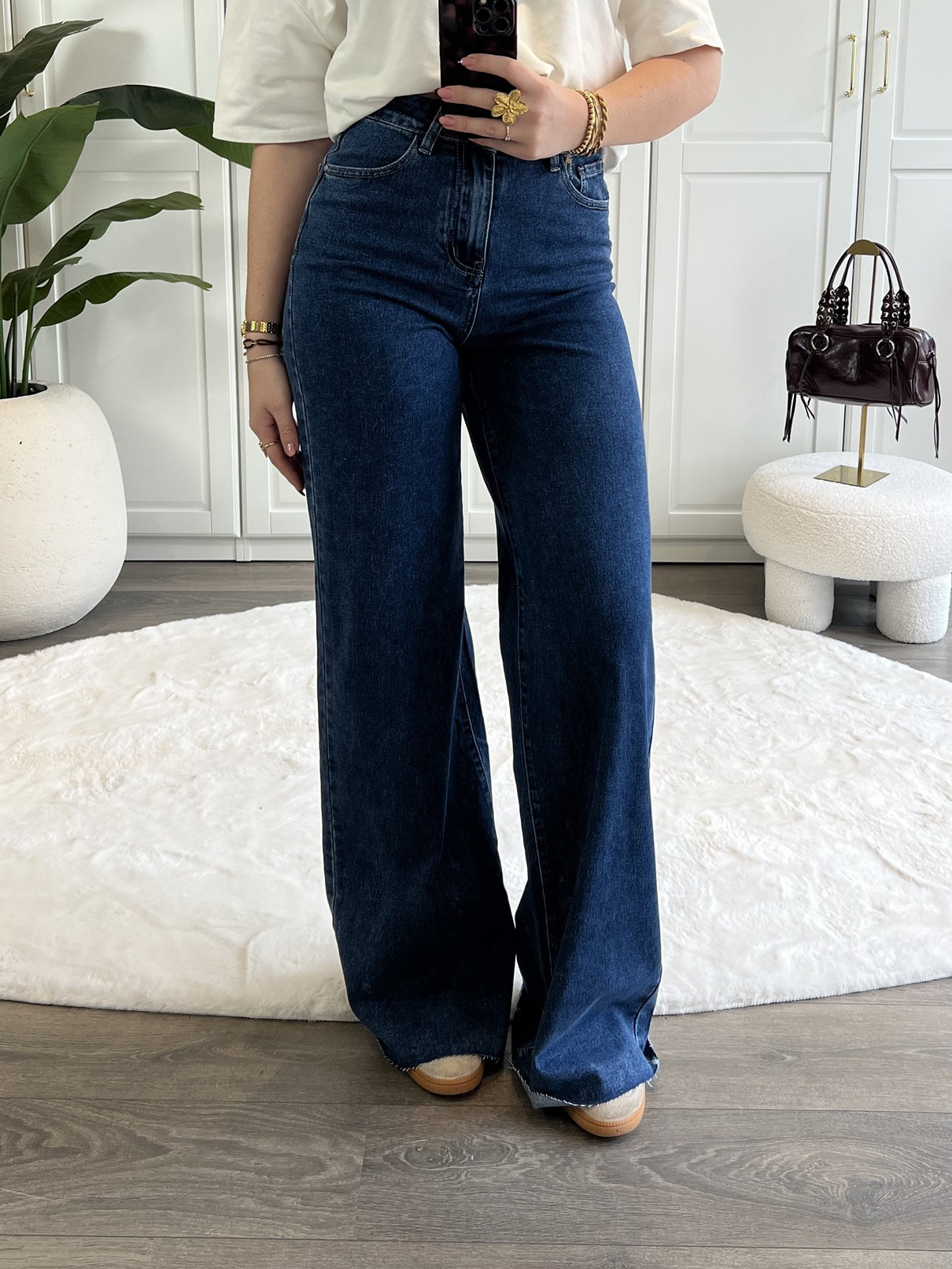 Tall Wide Leg Jeans 9131 | Blauw