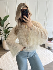 Lace Top Macey | Creme