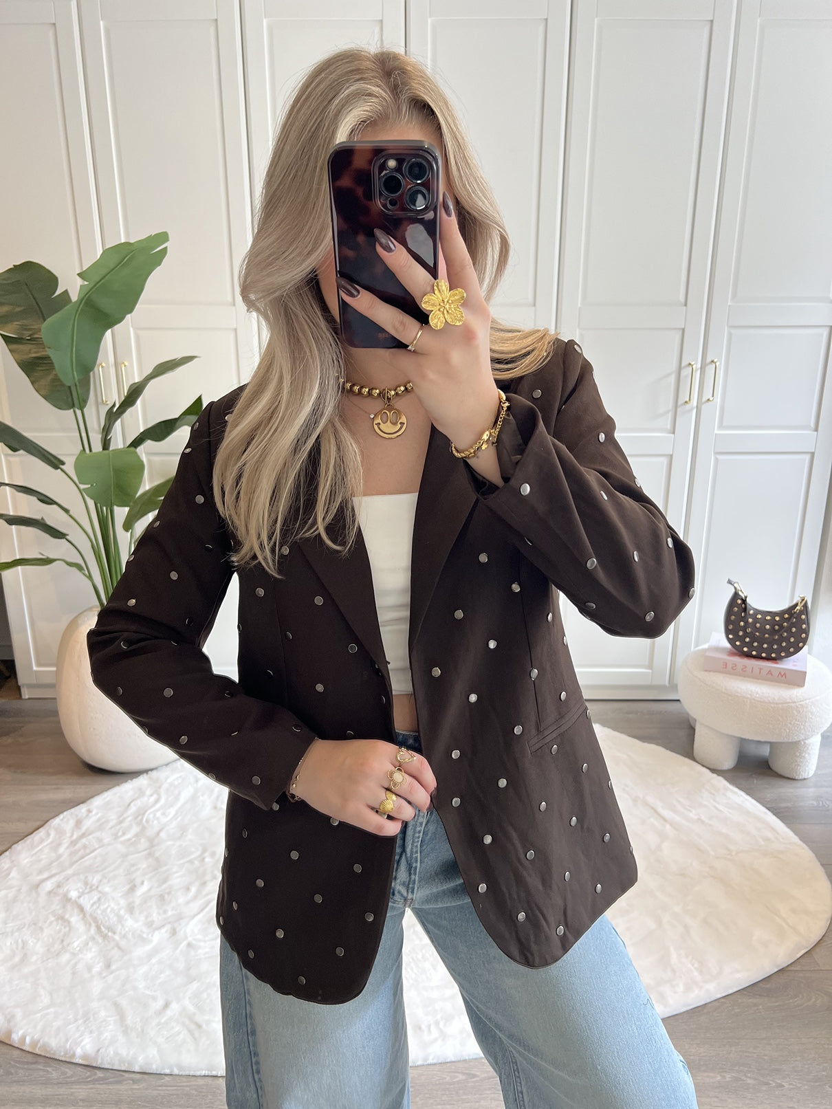 Stud Blazer Sammy | Choco