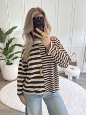 T-shirt Dominique | Bruin