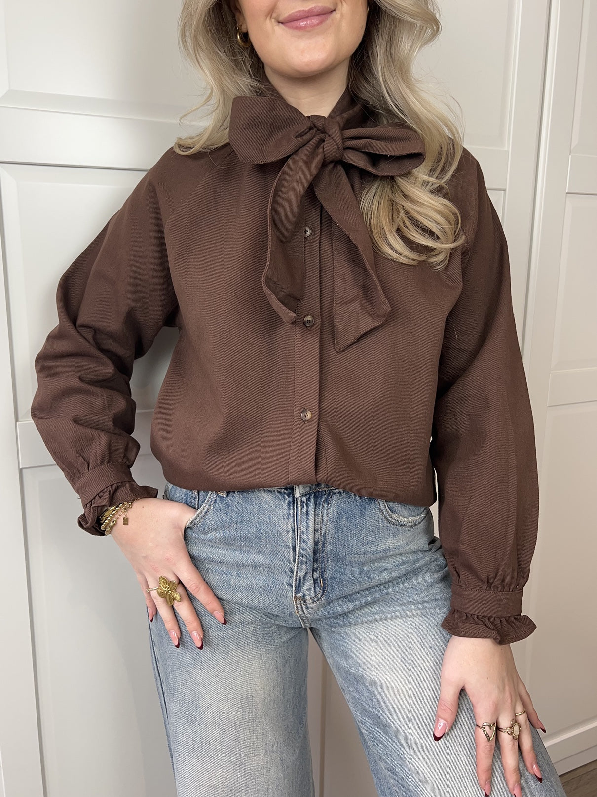 Denim Blouse Bowie | Bruin