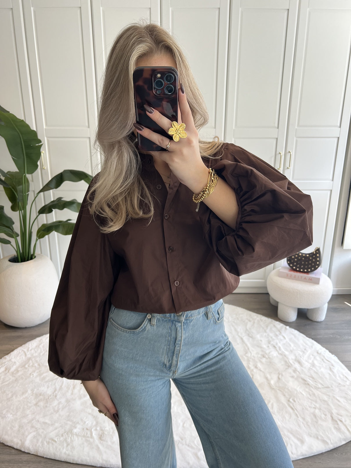 Blouse Roos Longsleeve | Choco