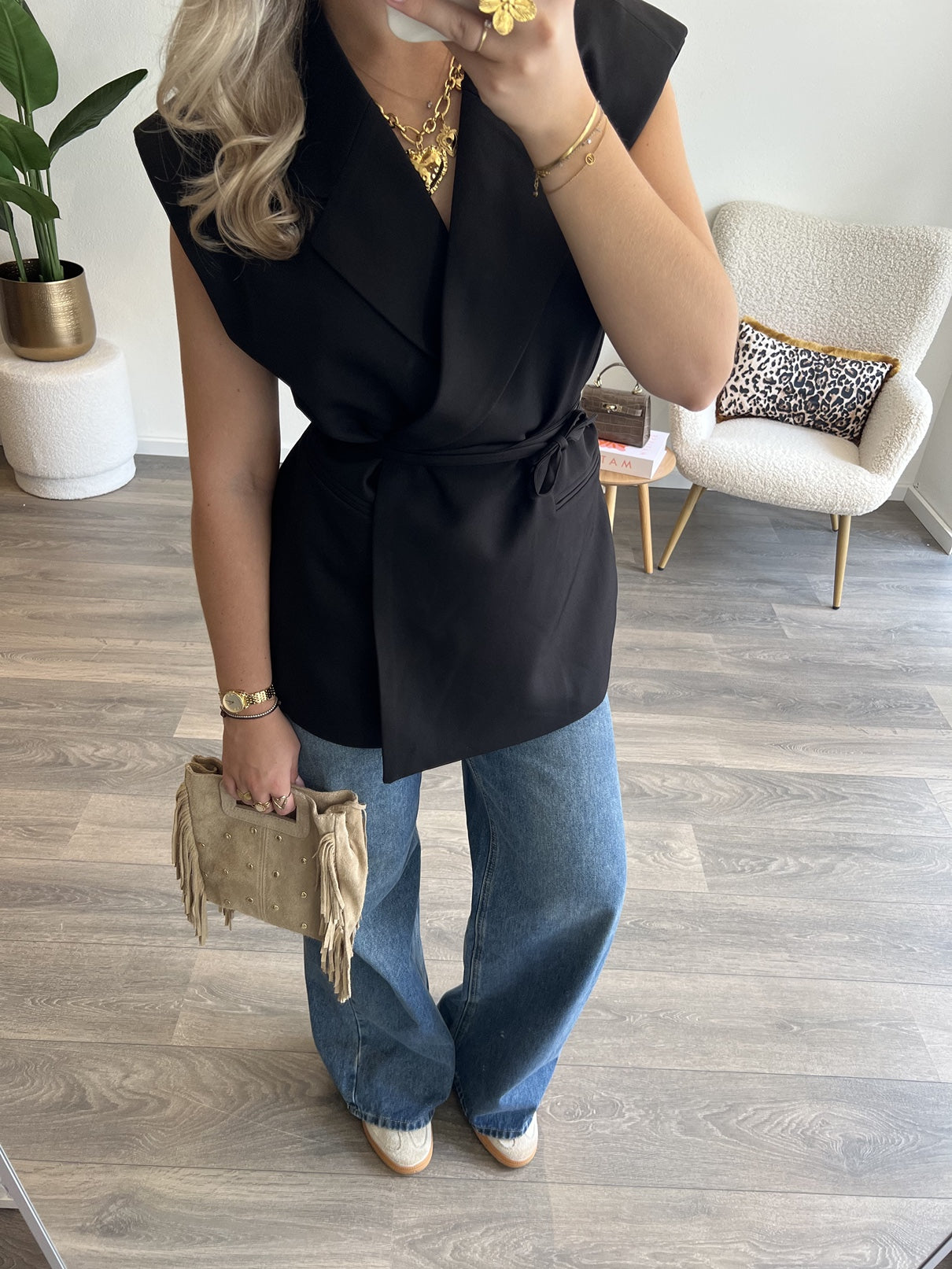 Tess Gilet | Zwart