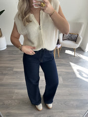 Wide Leg Jeans T85 | Blauw
