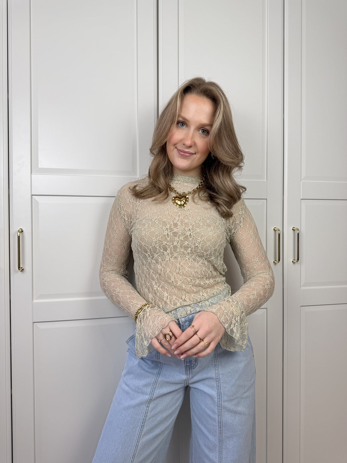 Lace Top Nura | Pistache