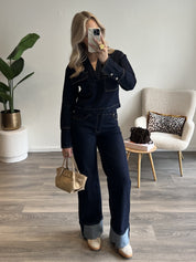 Denim Top Roos | Blauw