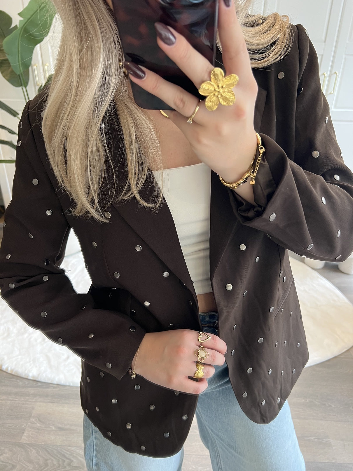 Stud Blazer Sammy | Choco