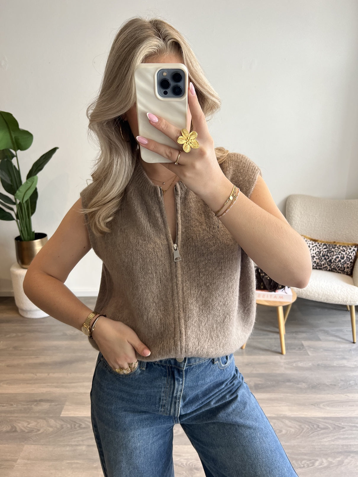 Zip Spencer Fay | Beige