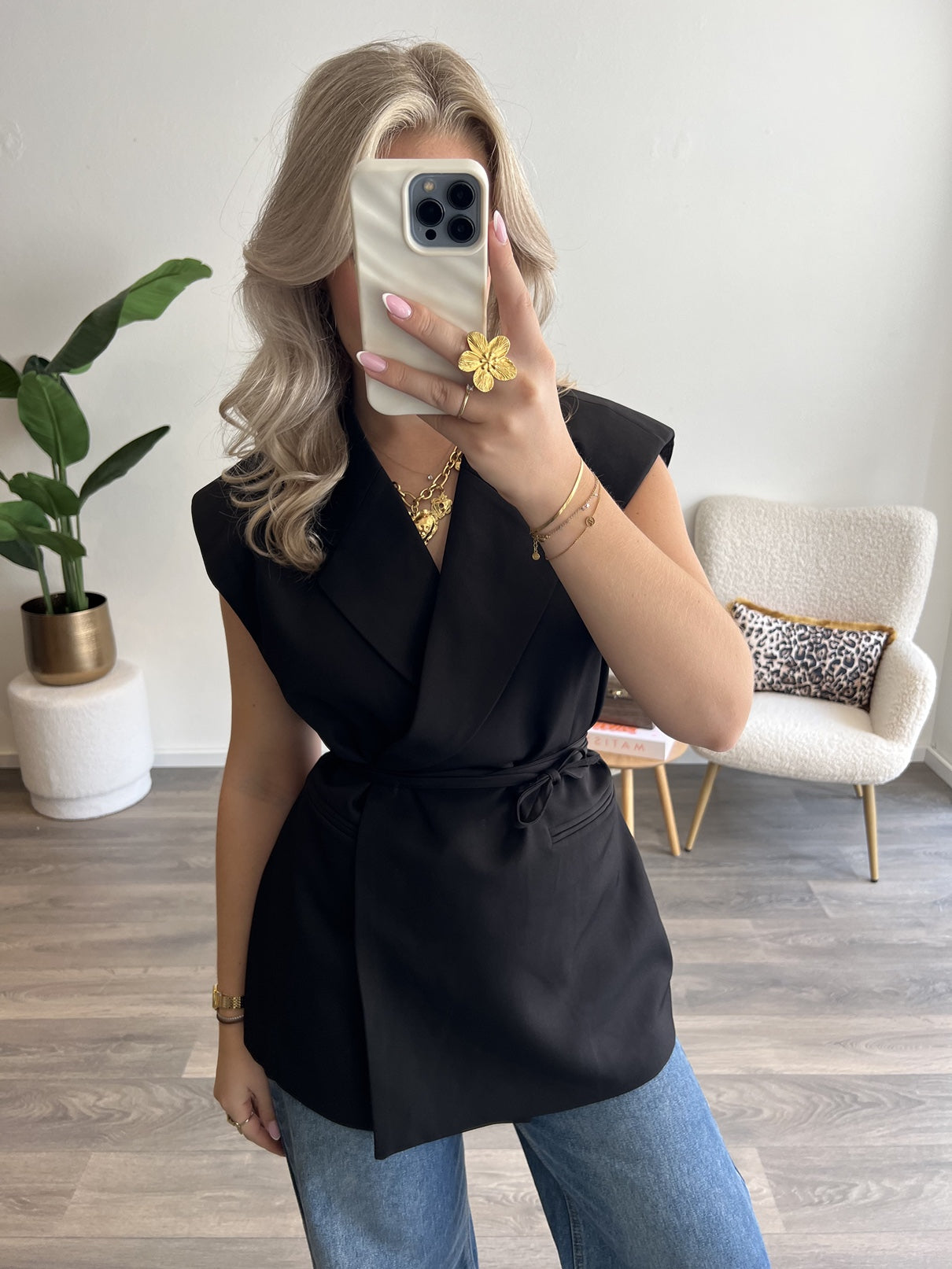 Tess Gilet | Zwart