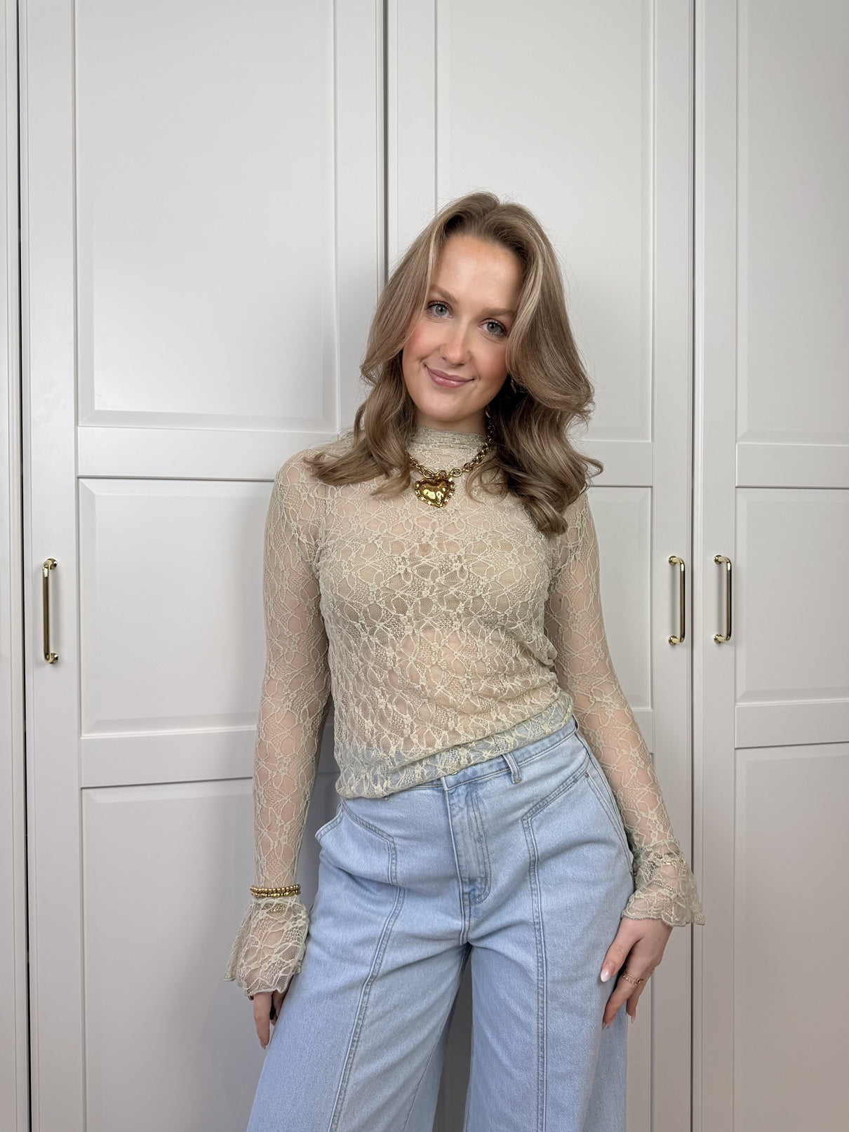 Lace Top Nura | Pistache