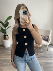 Gilet Luna | Zwart