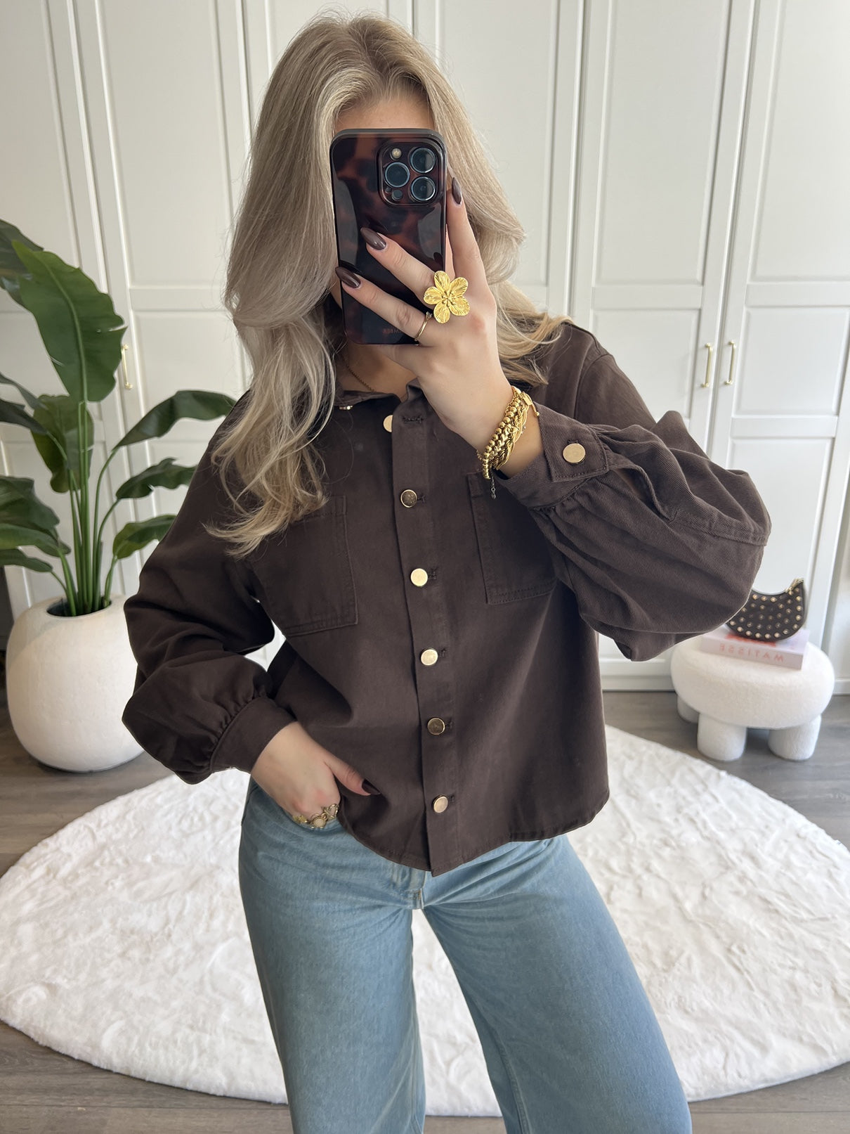 Denim Blouse Demi | Choco