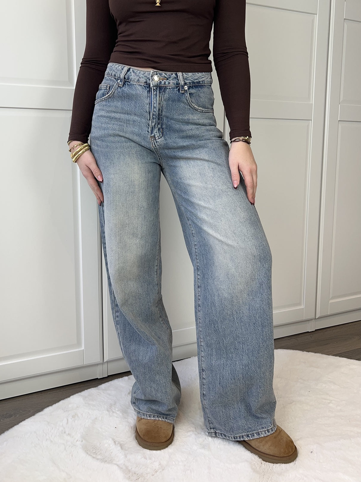 Wide Leg Jeans 3552 | Blauw