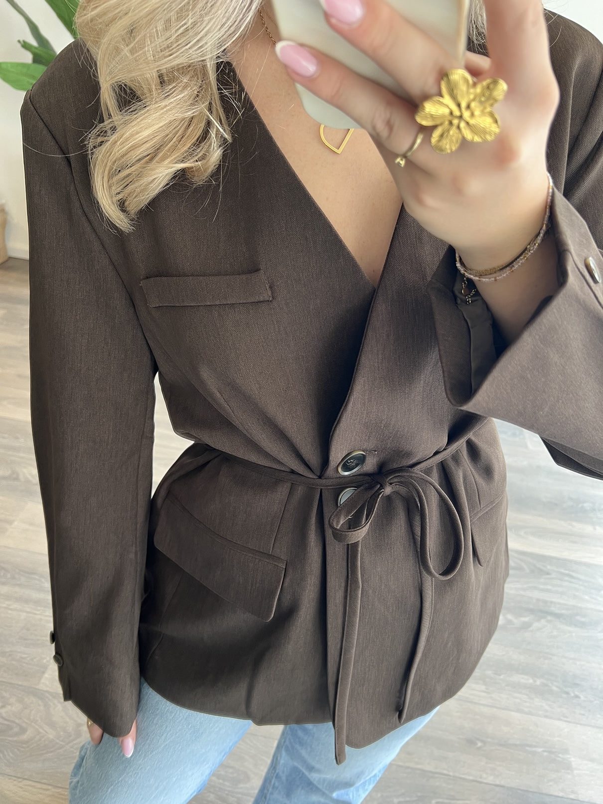 Fitted Tess Blazer | Choco