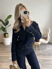 Denim Top Roos | Blauw