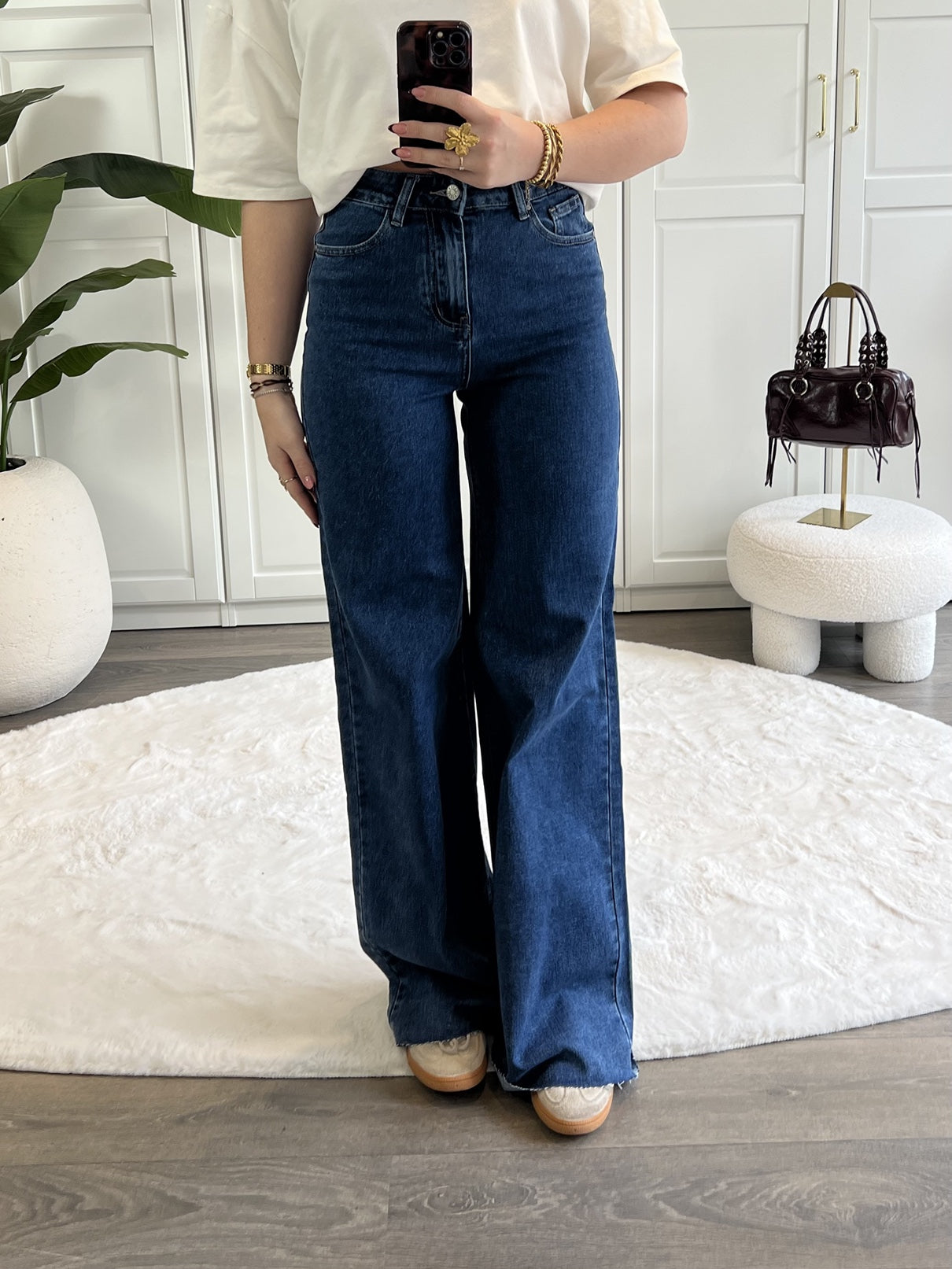 Tall Wide Leg Jeans 9131 | Blauw