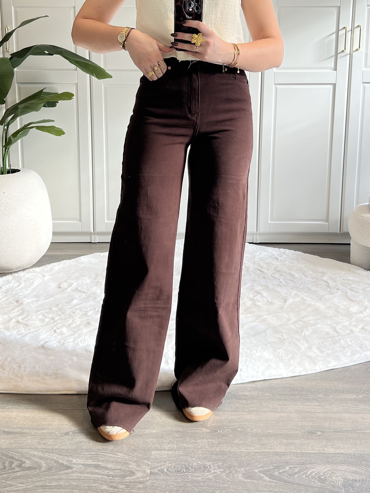 Tall Wide Leg Jeans 9131 | Choco