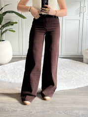 Tall Wide Leg Jeans 9131 | Choco