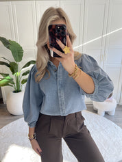 Denim Blouse Lotte | Blauw