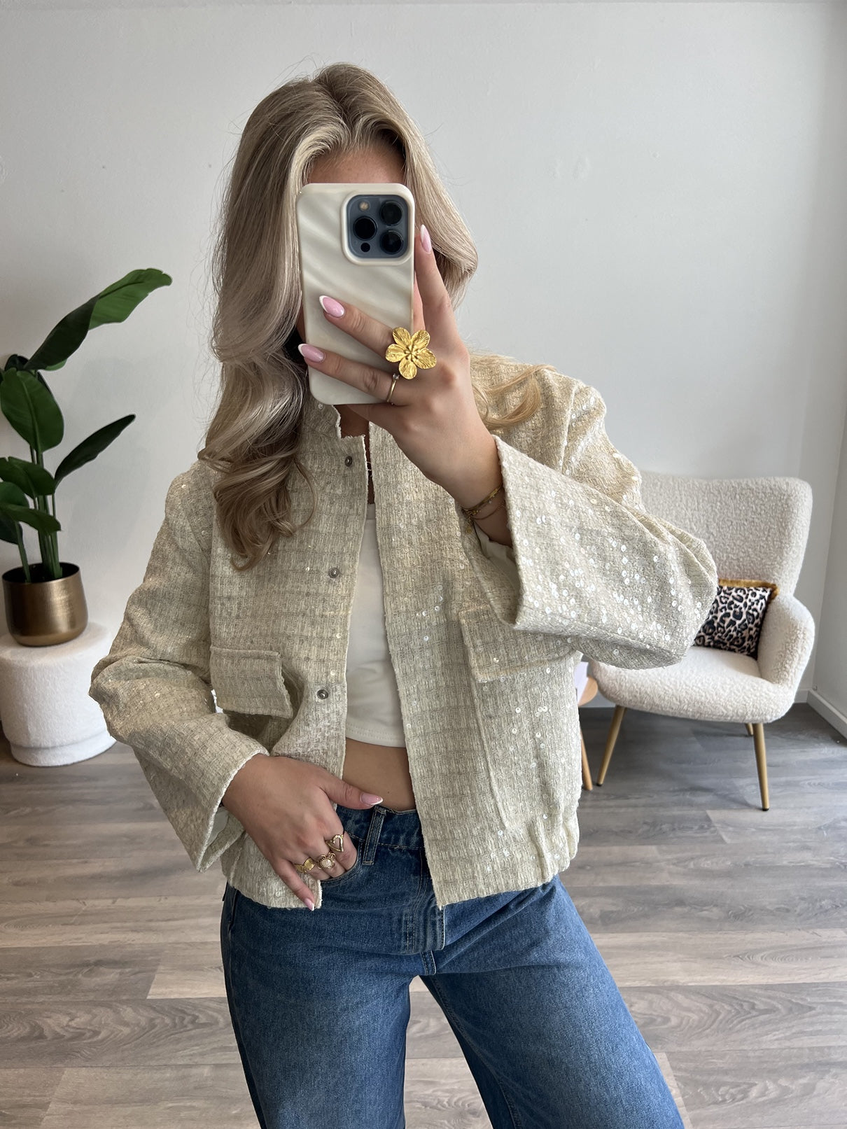 Tweed Jacket Lilly | Creme