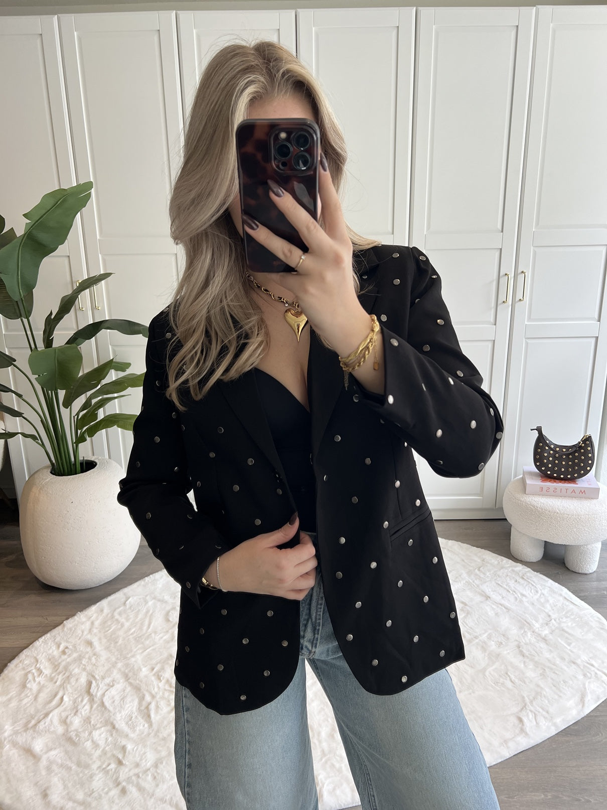 Stud Blazer Sammy | Zwart