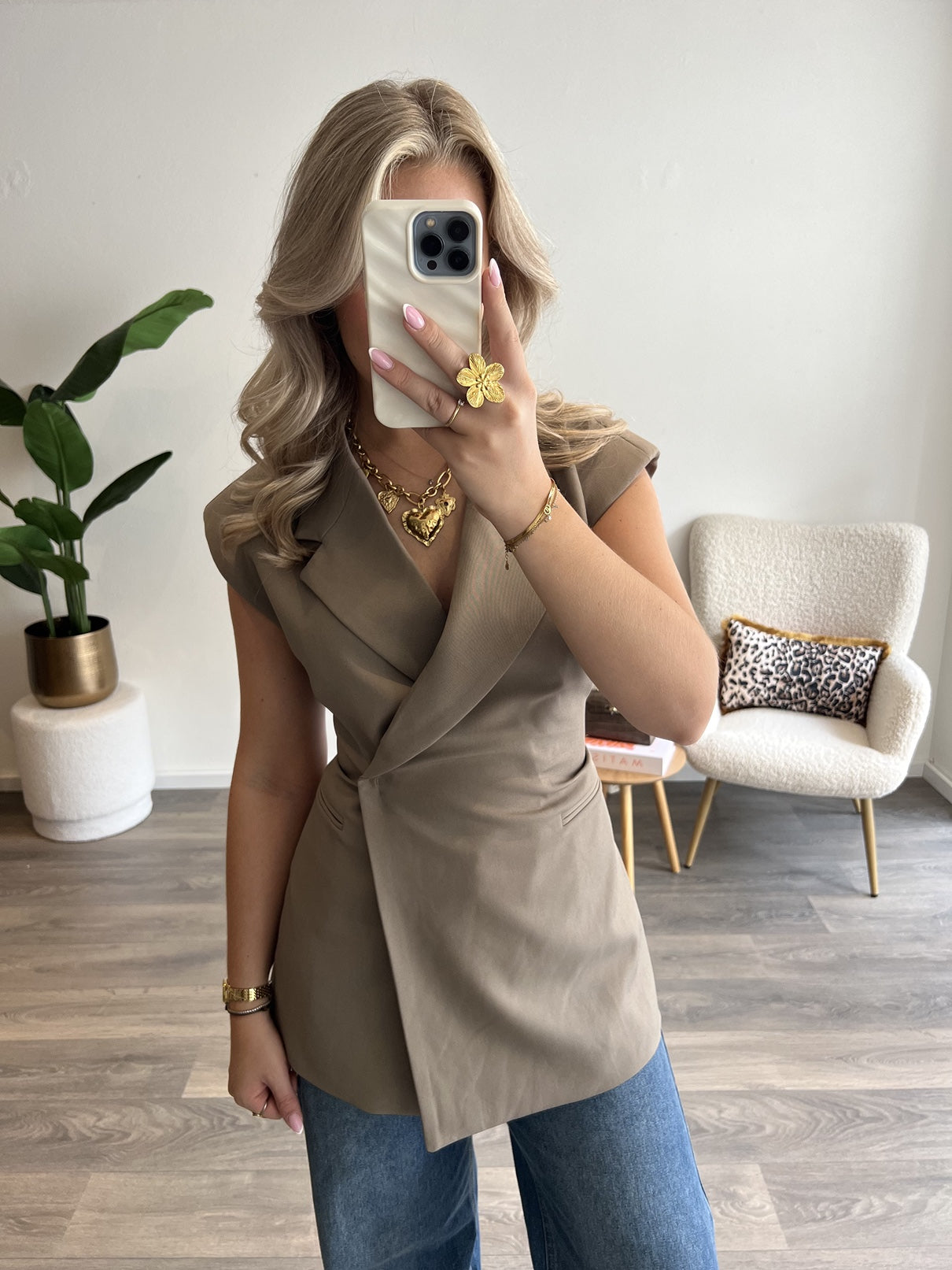 Tess Gilet | Beige
