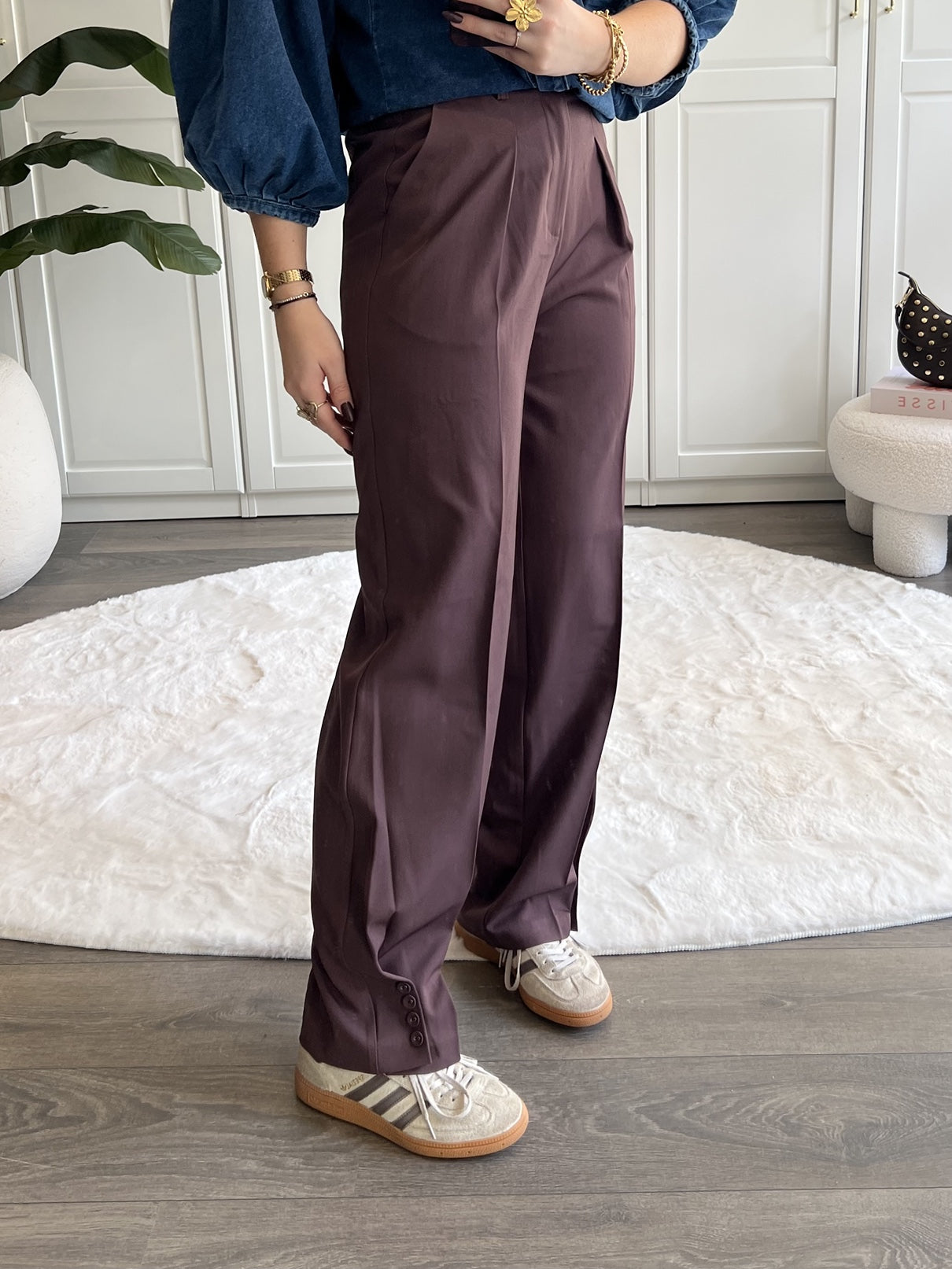 Button Pantalon Anna | Bordeaux
