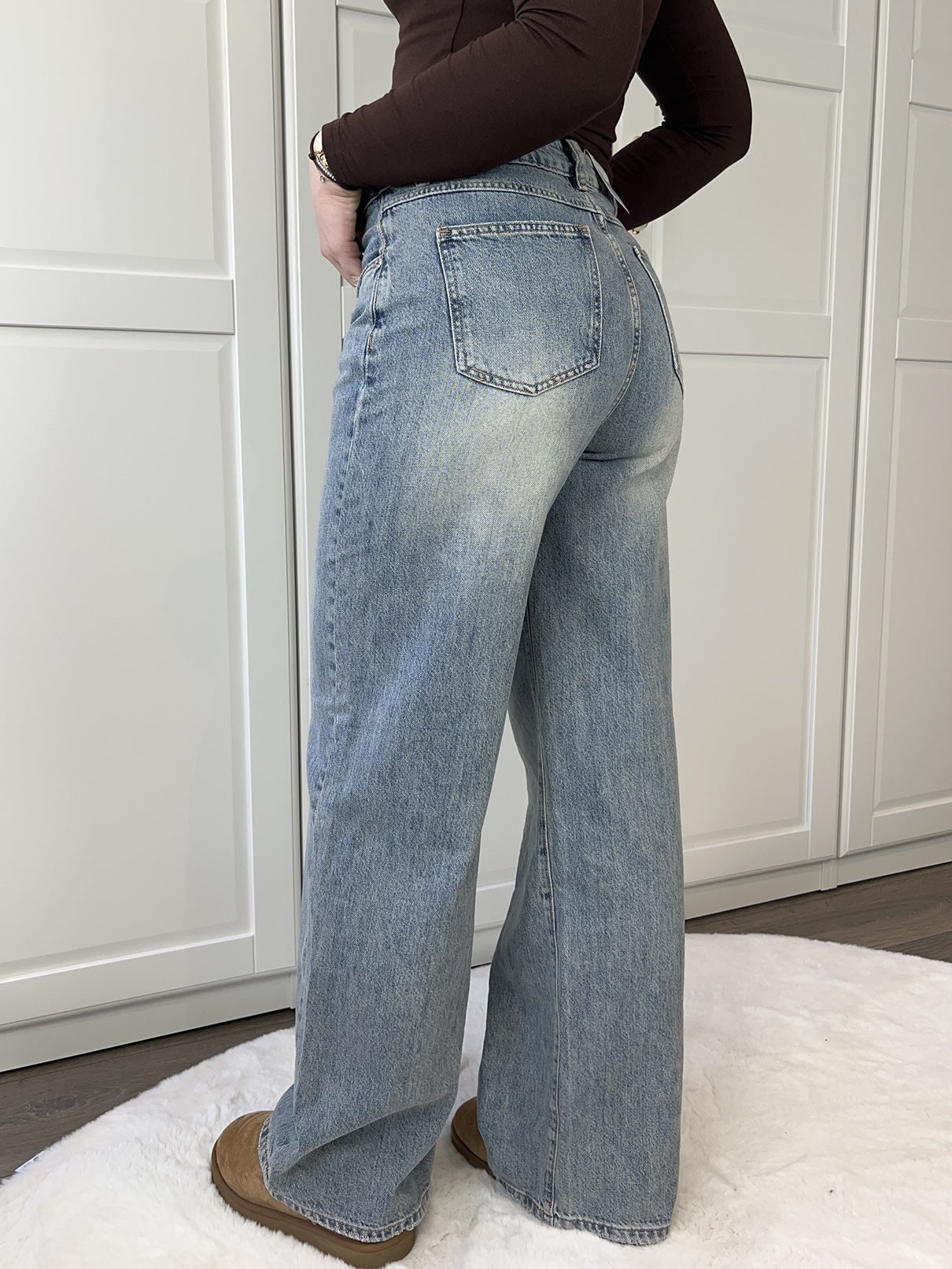Wide Leg Jeans 3552 | Blauw