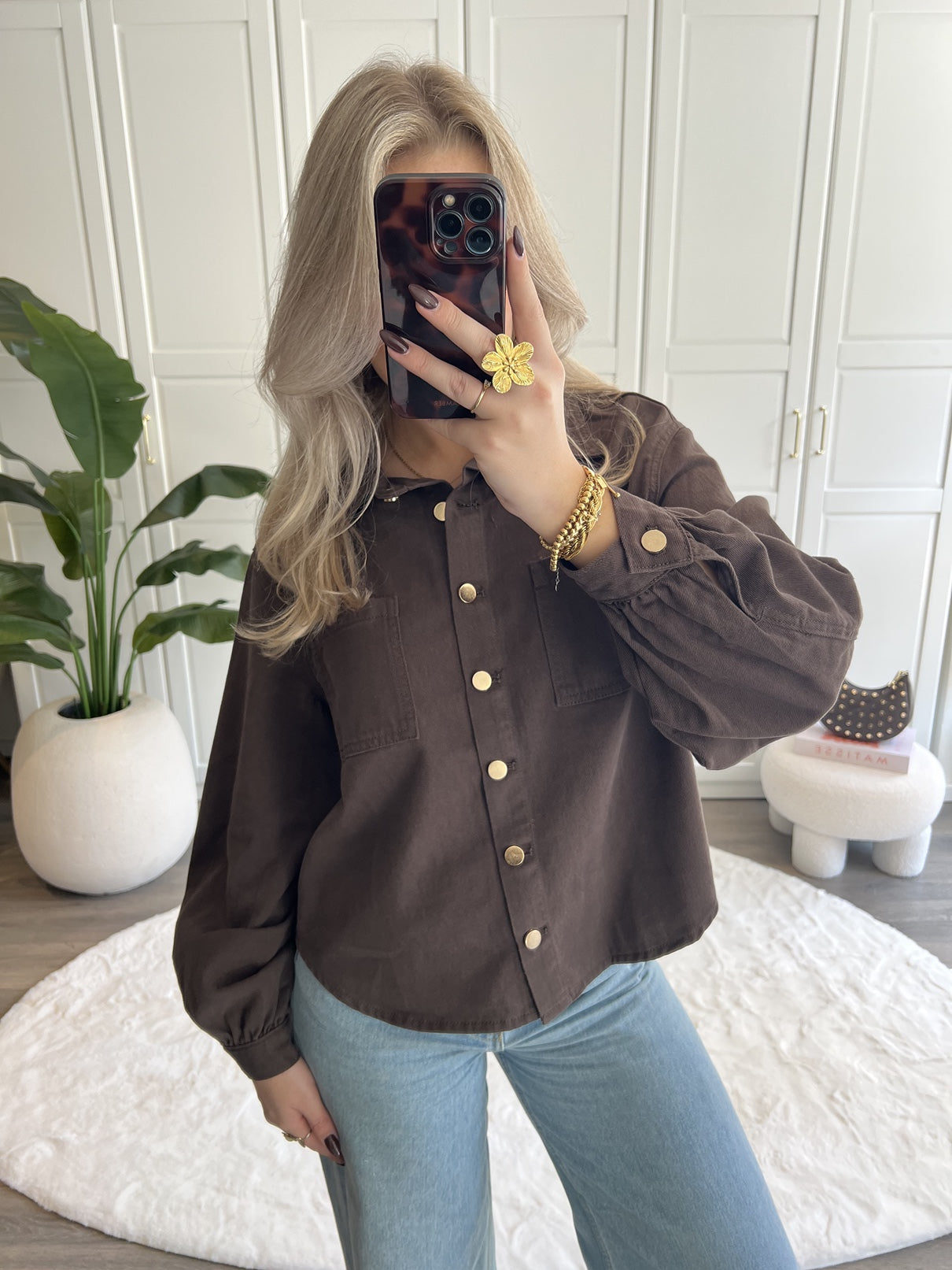 Denim Blouse Demi | Choco