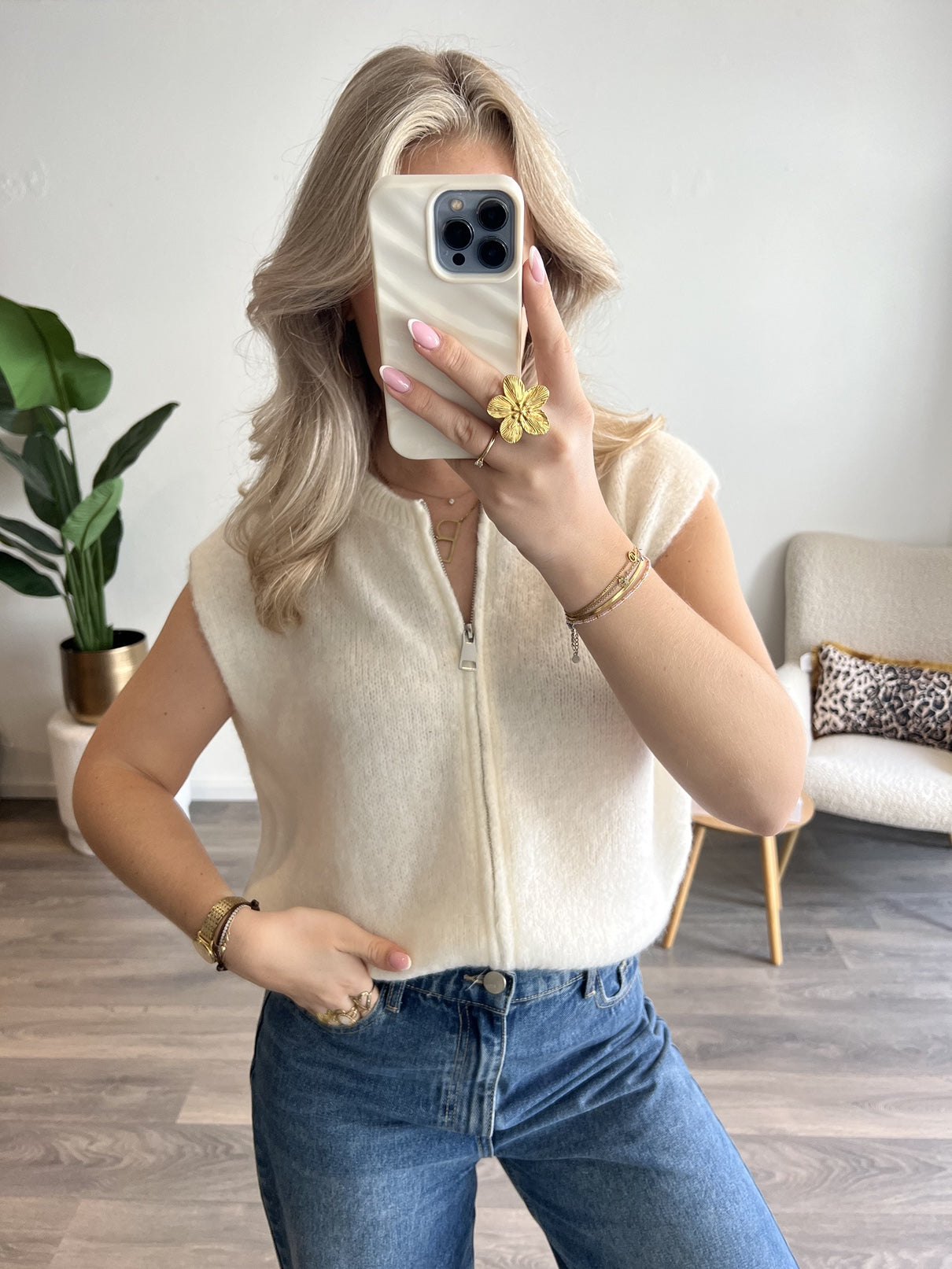 Zip Spencer Fay | Creme