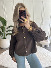 Denim Blouse Demi | Choco