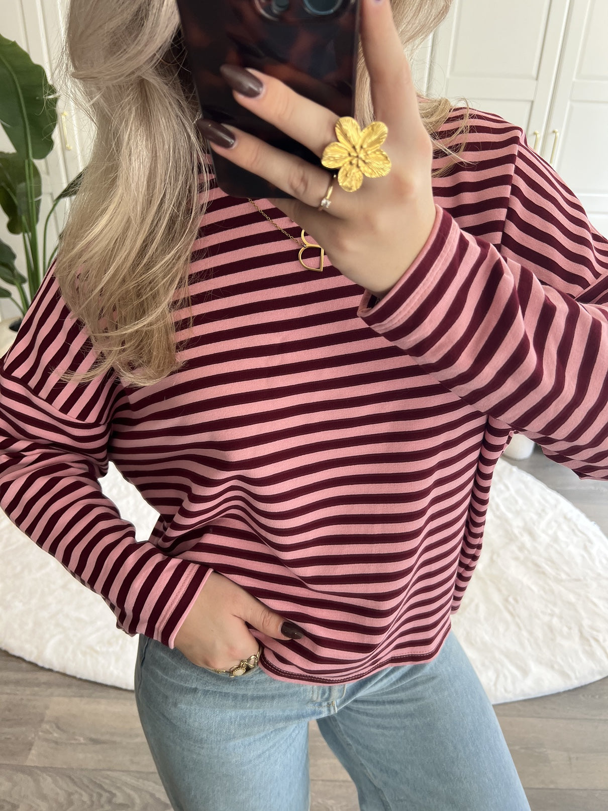 Sweater T-shirt Mila | Roze