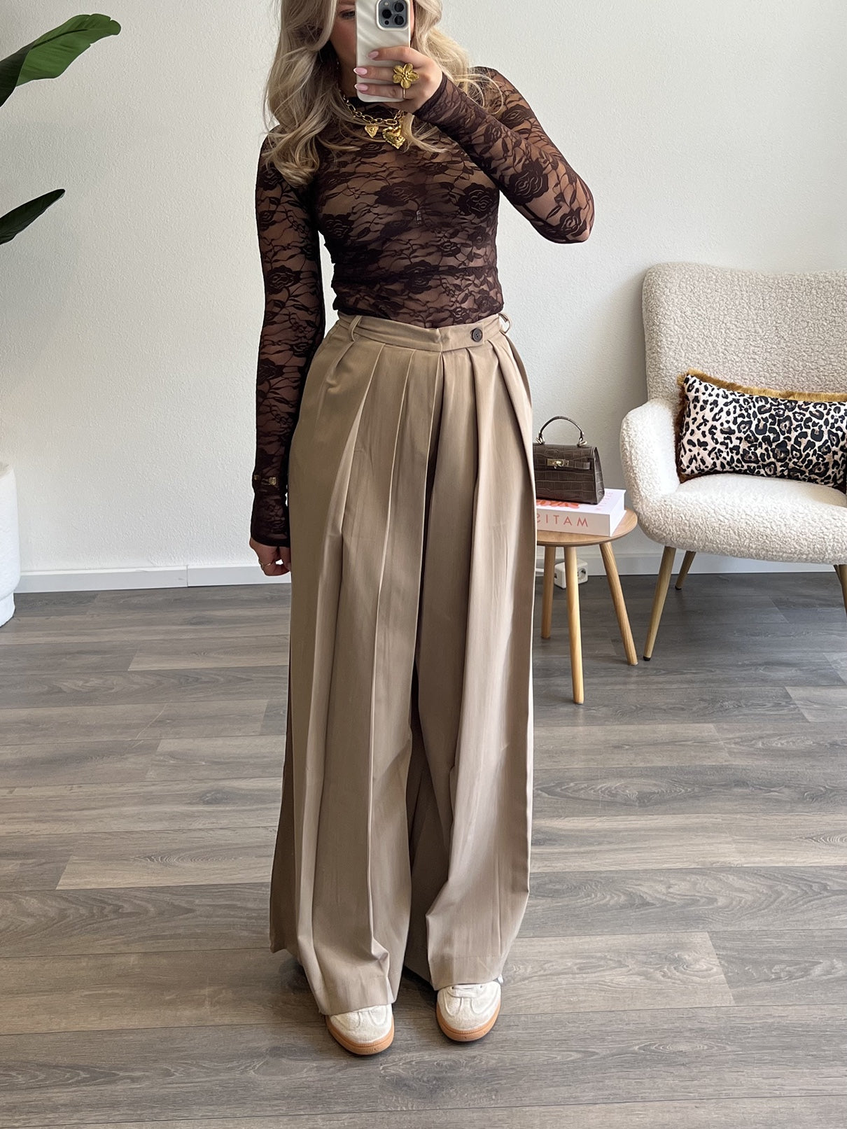 Pantalon Nienke | Taupe