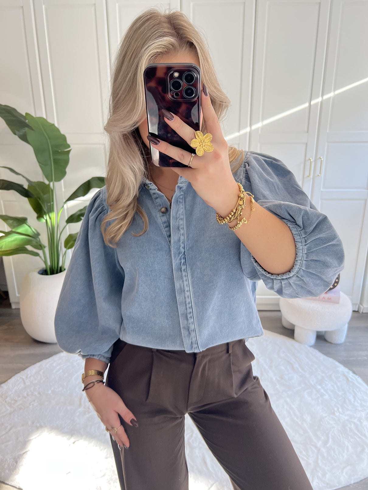 Denim Blouse Lotte | Blauw